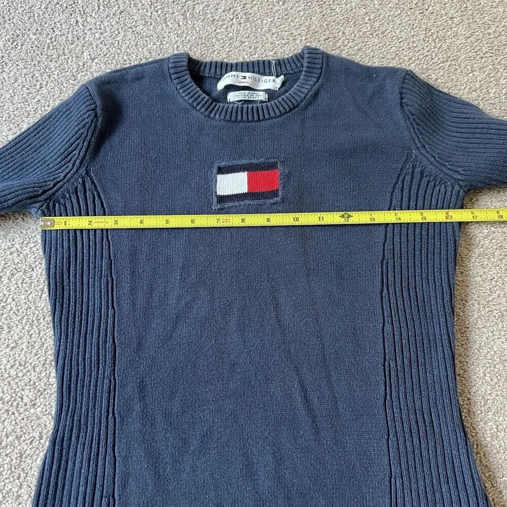 Vintage Y2K Tommy Hilfiger Ribber Knit Sweater S - Picture 6 of 7